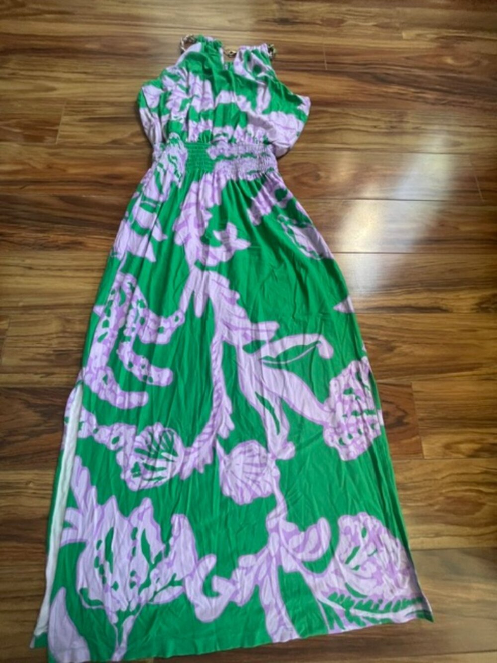 Lilly Pulitzer Women's Floral Maxi Dress, Green White, Size S - Picture 2 of 6